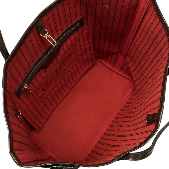 LOUIS VUITTON Neverfull MM Ebene Damier Tote Bag Damier Canvas - Picture 12 of 15